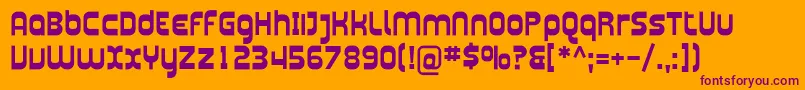 PlasmaticaBold Font – Purple Fonts on Orange Background
