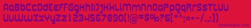 PlasmaticaBold Font – Purple Fonts on Red Background