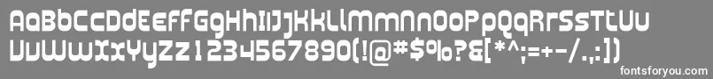 PlasmaticaBold-Schriftart – Weiße Schriften auf grauem Hintergrund