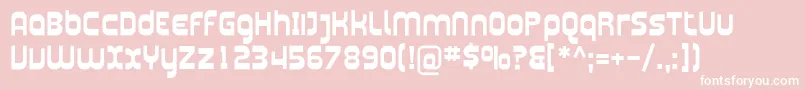 PlasmaticaBold Font – White Fonts on Pink Background