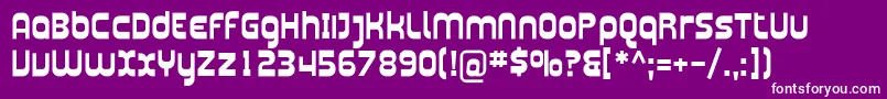 PlasmaticaBold Font – White Fonts on Purple Background