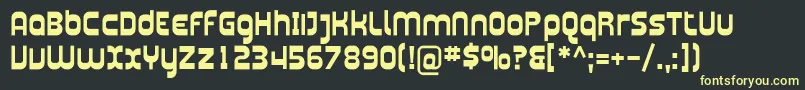 PlasmaticaBold Font – Yellow Fonts on Black Background