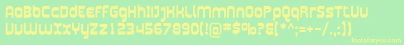 PlasmaticaBold Font – Yellow Fonts on Green Background
