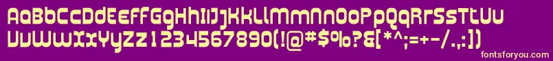 PlasmaticaBold Font – Yellow Fonts on Purple Background