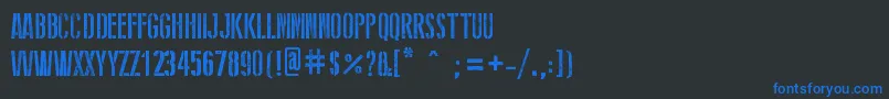 StencilWwIi Font – Blue Fonts on Black Background
