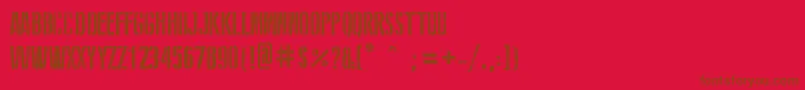 StencilWwIi Font – Brown Fonts on Red Background