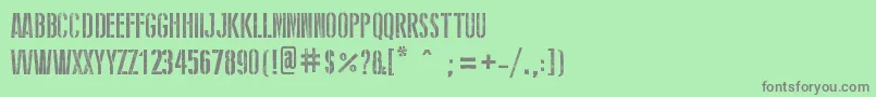 StencilWwIi Font – Gray Fonts on Green Background