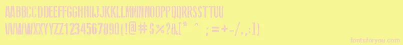 StencilWwIi Font – Pink Fonts on Yellow Background