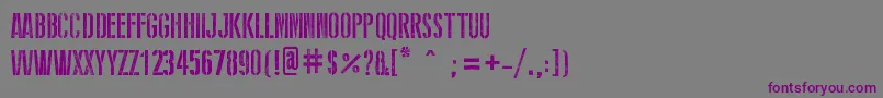 StencilWwIi Font – Purple Fonts on Gray Background