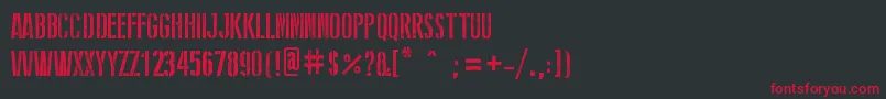StencilWwIi Font – Red Fonts on Black Background