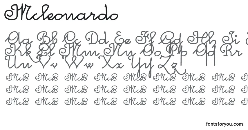 Шрифт Mcleonardo – алфавит, цифры, специальные символы