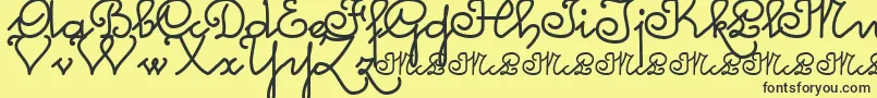 Mcleonardo-Schriftart – Schwarze Schriften auf gelbem Hintergrund
