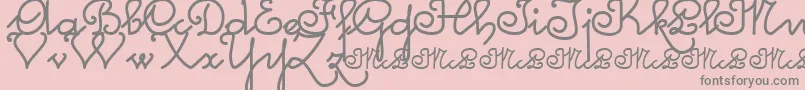 Mcleonardo-Schriftart – Graue Schriften auf rosa Hintergrund