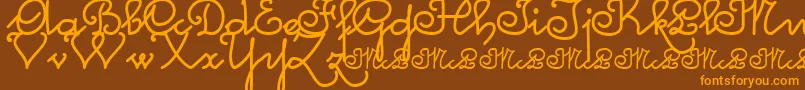 Mcleonardo Font – Orange Fonts on Brown Background
