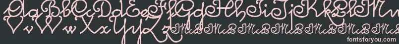 Mcleonardo-Schriftart – Rosa Schriften auf schwarzem Hintergrund