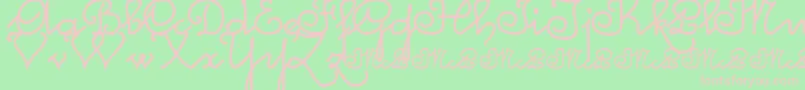 Fonte Mcleonardo – fontes rosa em um fundo verde