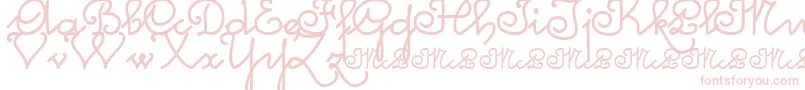 Mcleonardo-Schriftart – Rosa Schriften auf weißem Hintergrund
