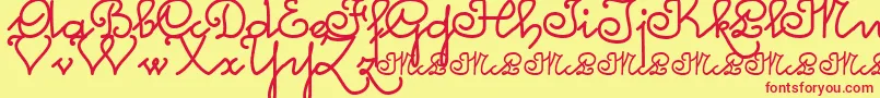Mcleonardo Font – Red Fonts on Yellow Background