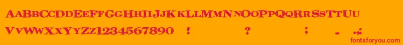Rinsewash Font – Red Fonts on Orange Background