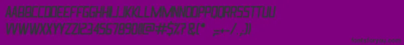 フォントIngrataItalic – 紫の背景に黒い文字