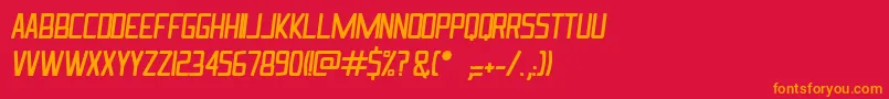 IngrataItalic Font – Orange Fonts on Red Background