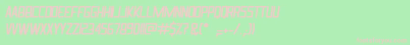 Police IngrataItalic – polices roses sur fond vert