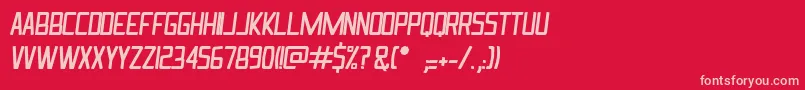 IngrataItalic Font – Pink Fonts on Red Background