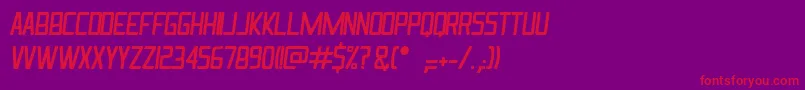 Fonte IngrataItalic – fontes vermelhas em um fundo violeta