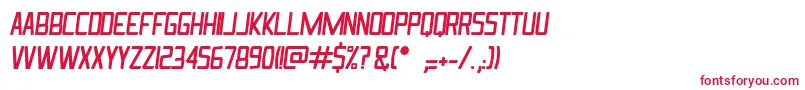 フォントIngrataItalic – 白い背景に赤い文字