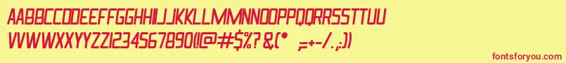 IngrataItalic Font – Red Fonts on Yellow Background