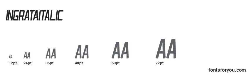 IngrataItalic Font Sizes
