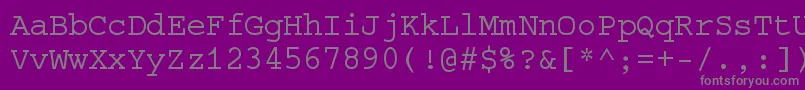 フォントSlc – 紫の背景に灰色の文字
