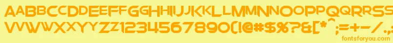 ChromiaSupercapBold Font – Orange Fonts on Yellow Background