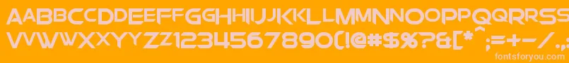 ChromiaSupercapBold Font – Pink Fonts on Orange Background