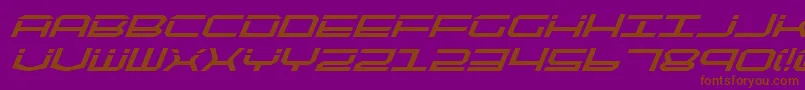 Qtech2bi Font – Brown Fonts on Purple Background