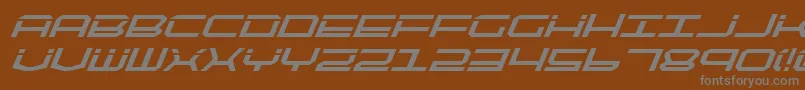 Qtech2bi Font – Gray Fonts on Brown Background
