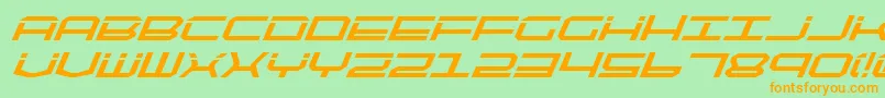 More about Qtech2bi Font Qtech2bi Font – Orange Fonts on Green Background