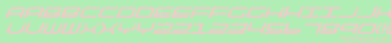 Qtech2bi Font – Pink Fonts on Green Background