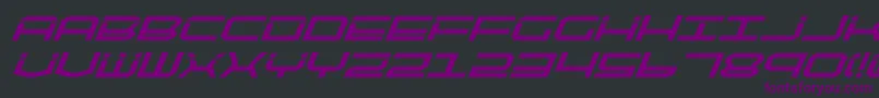Qtech2bi Font – Purple Fonts on Black Background
