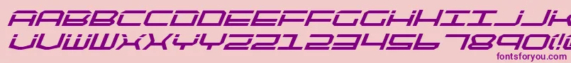 Qtech2bi Font – Purple Fonts on Pink Background