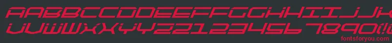 Qtech2bi Font – Red Fonts on Black Background