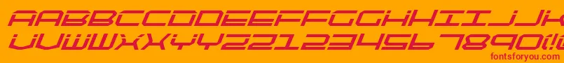 Qtech2bi Font – Red Fonts on Orange Background