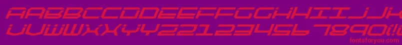 Qtech2bi Font – Red Fonts on Purple Background