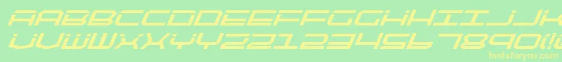 Qtech2bi Font – Yellow Fonts on Green Background
