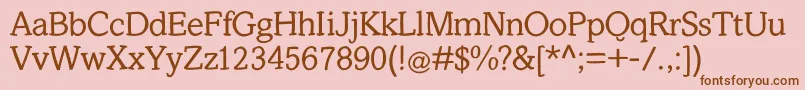 Slabstick Font – Brown Fonts on Pink Background