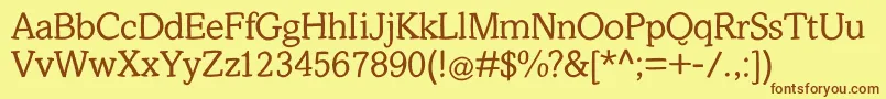 Slabstick Font – Brown Fonts on Yellow Background