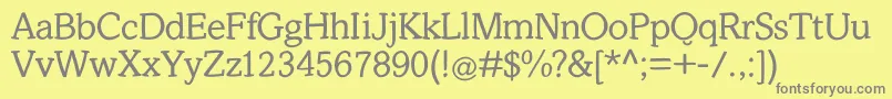 Slabstick Font – Gray Fonts on Yellow Background