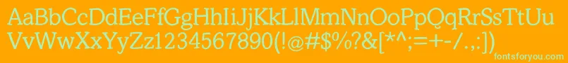 Slabstick Font – Green Fonts on Orange Background