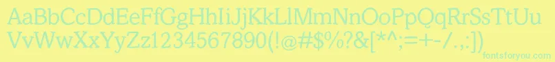 Slabstick Font – Green Fonts on Yellow Background