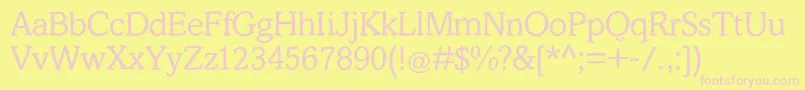 Slabstick Font – Pink Fonts on Yellow Background